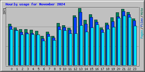 Hourly usage for November 2024